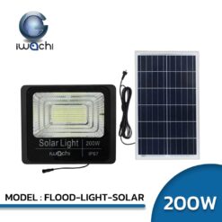 สปอร์ตไลท์โซล่าเซลล์ LED IWACHI 200W Solar Light