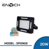 สปอร์ตไลท์โซล่าเซลล์ LED ENRICH SPONGE 20W สีดำพาสเทล