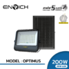 สปอร์ตไลท์โซล่าเซลล์ OPTIMUS 200W-LED 20W ENRICH